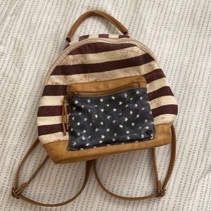 America flag mini backpack